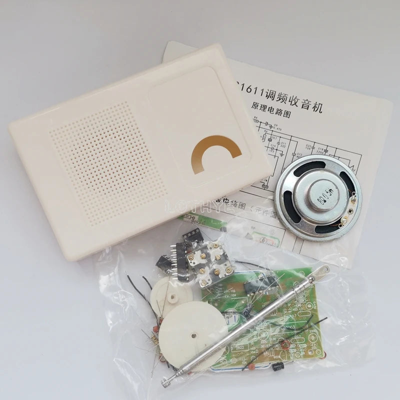 FM Radio Receiver DIY Kit – Soldering & Circuit Training Set DIY Electronics Kit Axl