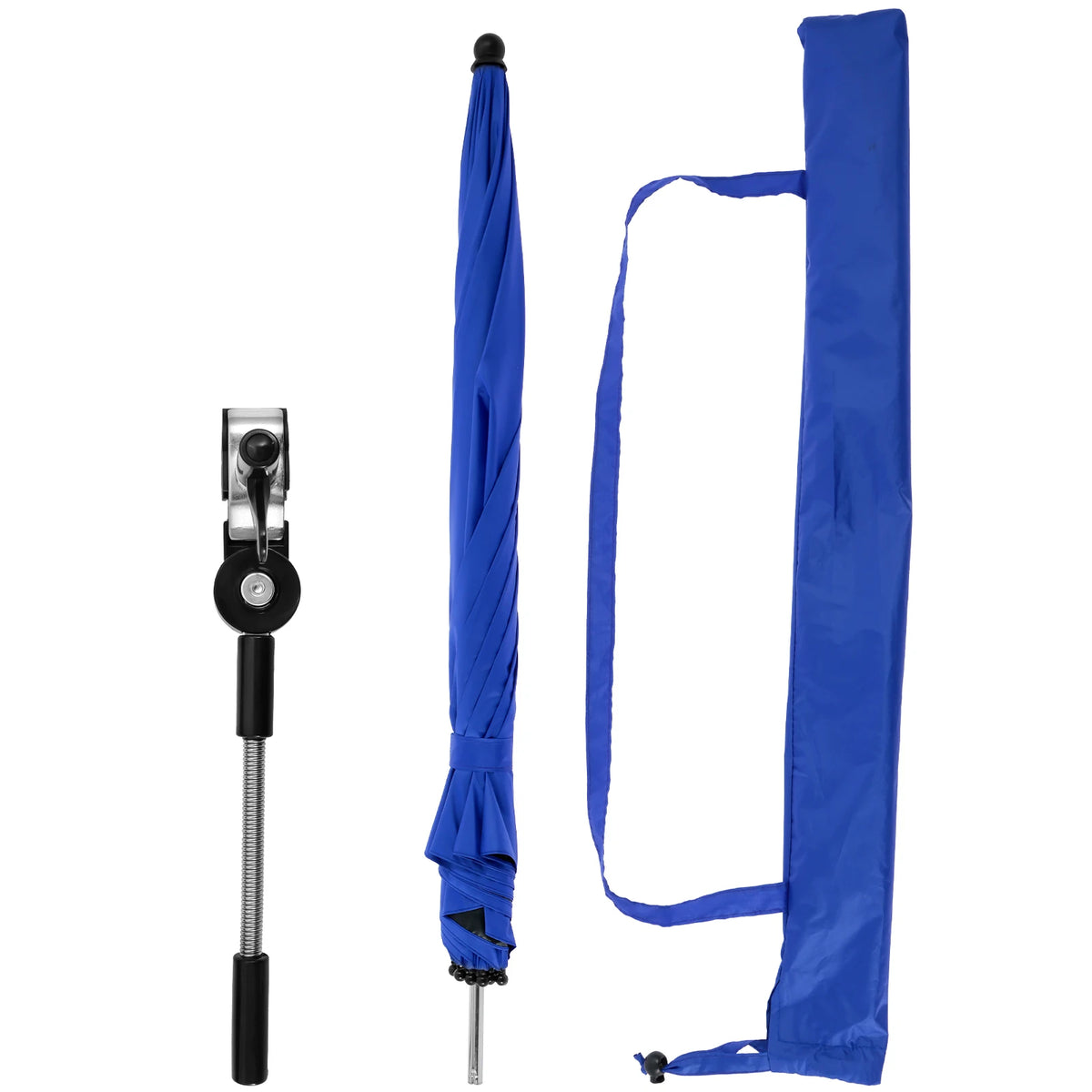 360° Adjustable Clamp Shade Umbrella – Beach, Camp & Wheelchair Clamp Shade Umbrella Axl blue