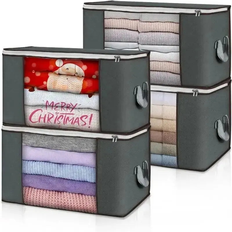 Non-Woven Quilt & Blanket Storage Bags with Zipper | 1–2 Pcs Bedding Storage Bag Axl