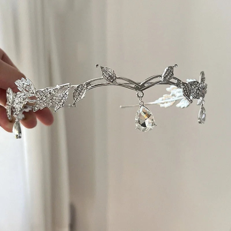 Crystal Crown Headband – Bridal Wedding Tiara Hair Accessory Bridal Tiara Headband Axl