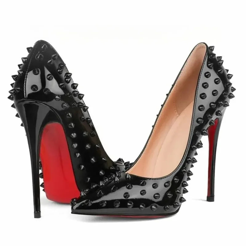 Women's Studded Stiletto Pumps | Pointed Toe High Heels Plus Size Stiletto Pumps Axl