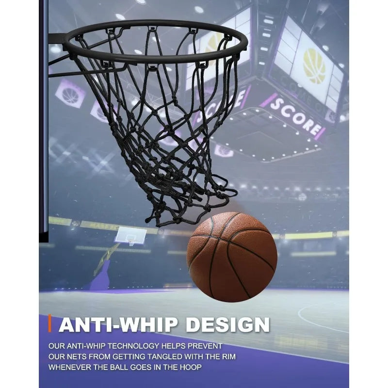 Black Basketball Net Replacement – Indoor & Outdoor Standard Rim Basketball Net Axl