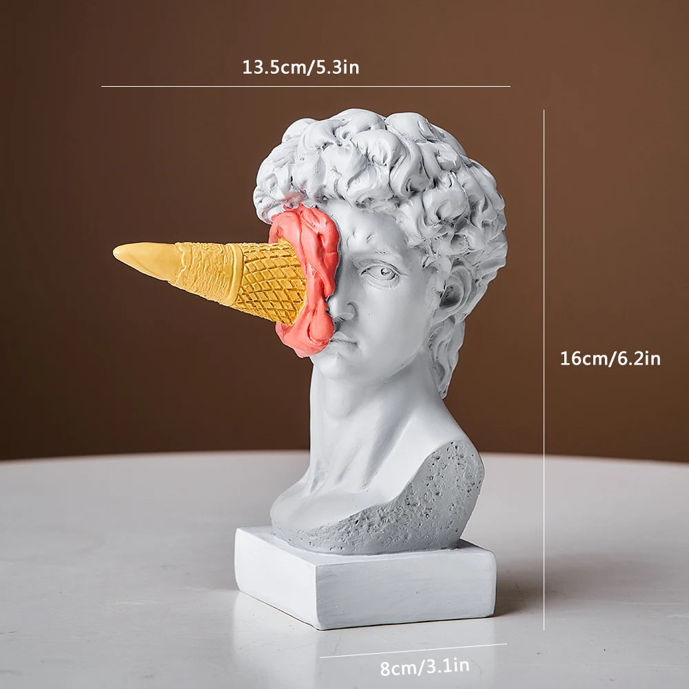Nordic Ice Cream David Figurine | Resin Sculpture Home Decor Decorative Figurine Axl B