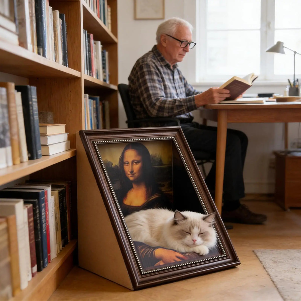 Mona Lisa Cat Scratcher Bed – Art Frame Cat House & Lounge Cat Scratcher Bed Axl