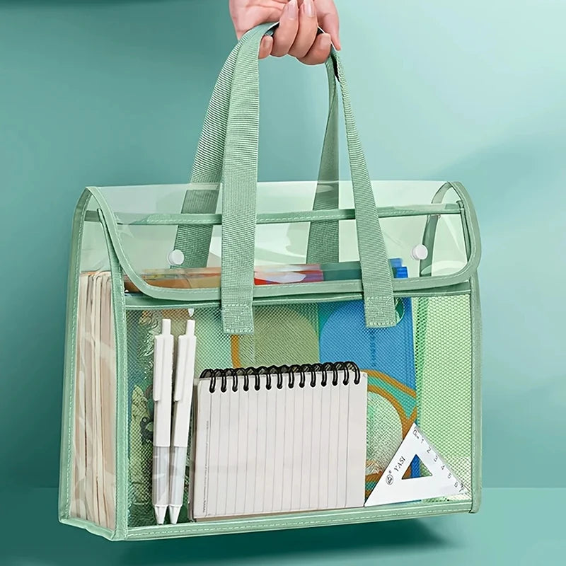 Expandable Waterproof File Storage Bag – Transparent Document Organizer Document Storage Bag Axl