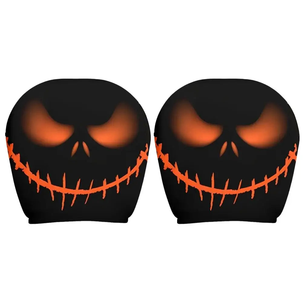 Cartoon Eyes Car Headrest Covers – 2-Pack Halloween Decor Car Headrest Cover Axl 02