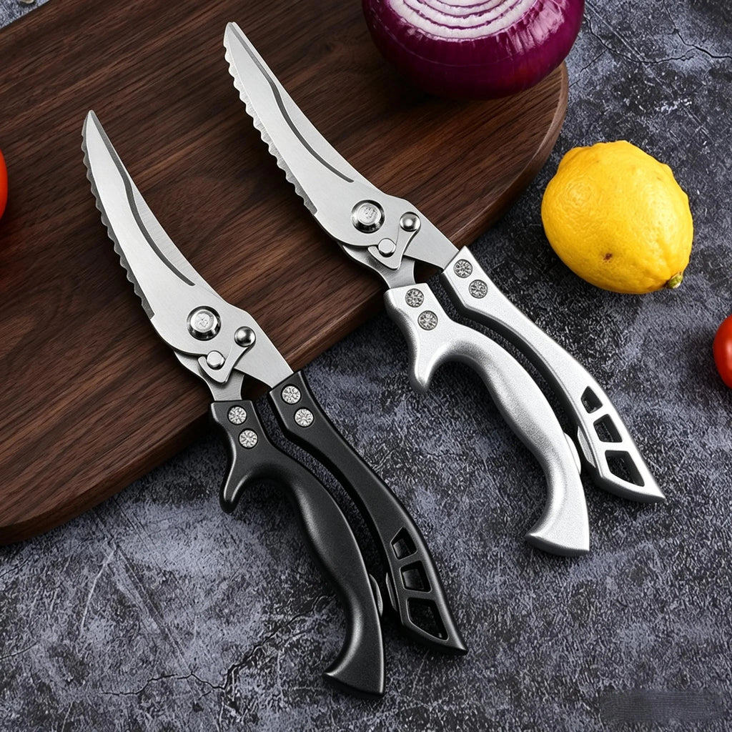 Professional Kitchen Shears – Stainless Steel Bone Scissors Kitchen Shears Axl