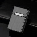 Portable Aluminum Cigarette Case – 20 King Size Holder Box Cigarette Case Axl black