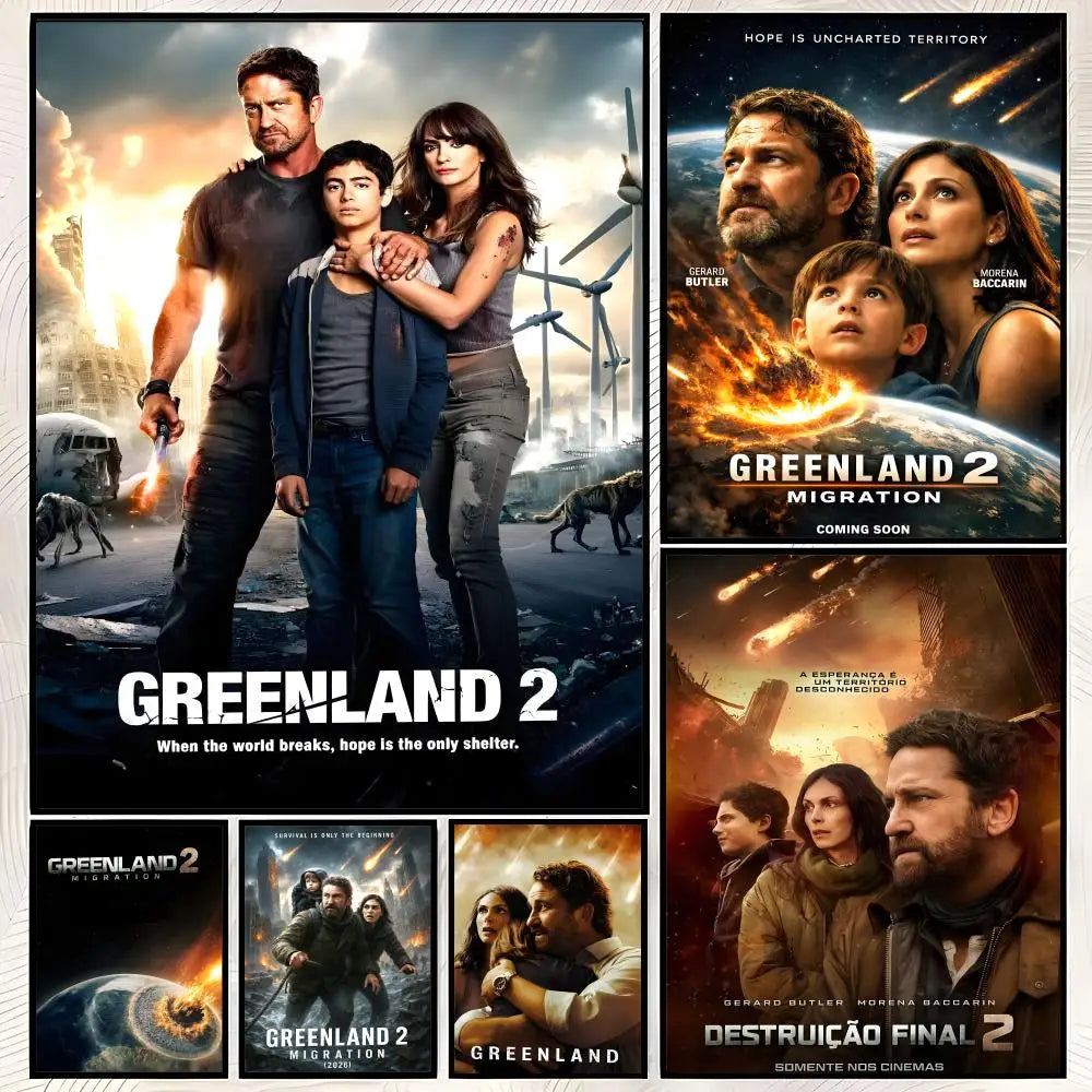 Greenland 2 Migration Movie Poster – Self-Stick HD PVC Wall Art Movie Wall Poster Axl