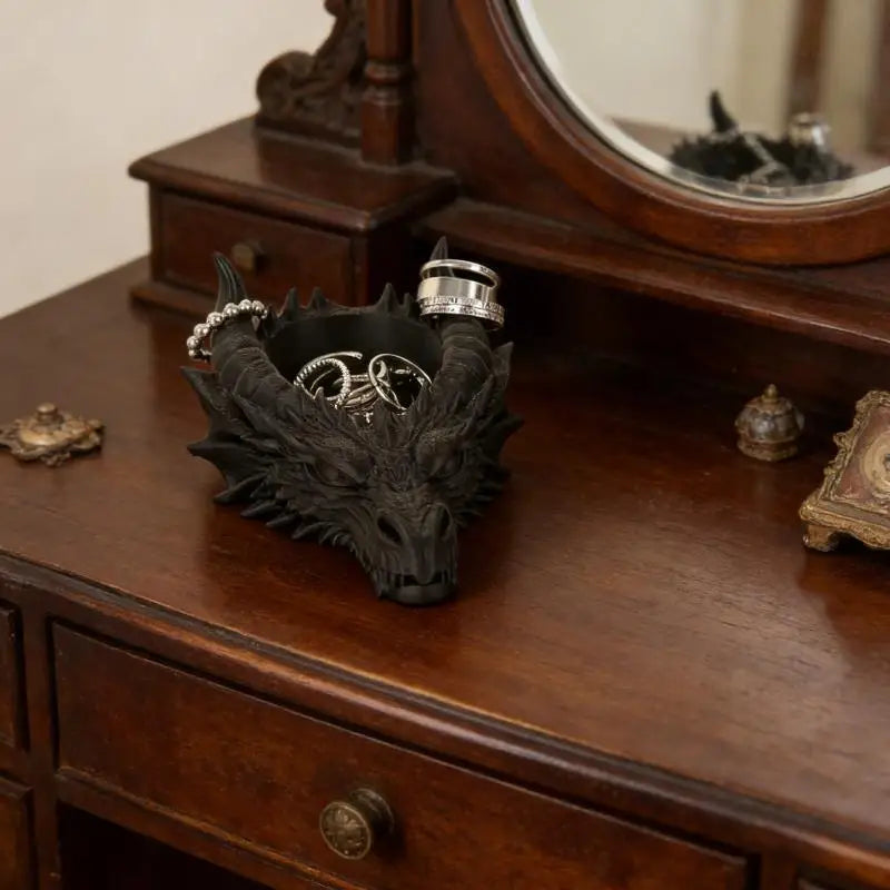 3D Dragon Head Storage Tray – Gothic Jewelry Holder & Decor Decorative Storage Tray Axl