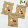 Lucky Ladybug Earrings, Keychain & German Blessing Card Gift Set Jewelry Gift Set Axl 5pcs