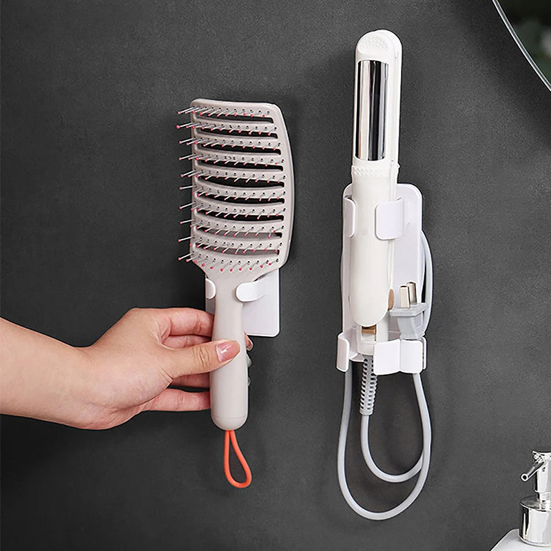 Wall-Mounted Hair Curler & Straightener Holder | Bathroom Organizer Hair Tool Organizer Axl