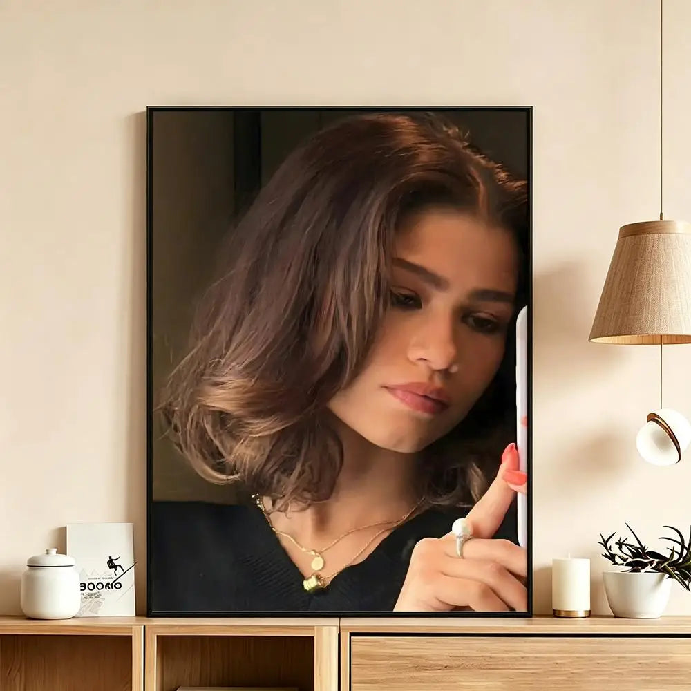 Zendaya HD Art Poster – Waterproof Sticky Wall Decor Wall Art Poster Axl White9 21X30cmNoframe
