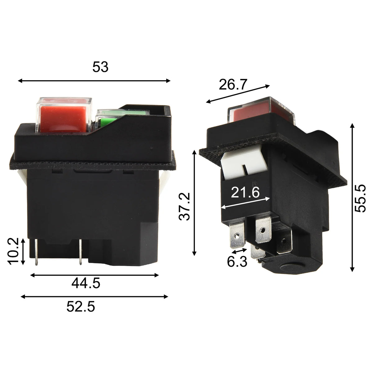 KJD17 5-Pin Pushbutton Electromagnetic Switch 120V 16A Electromagnetic Switch Axl