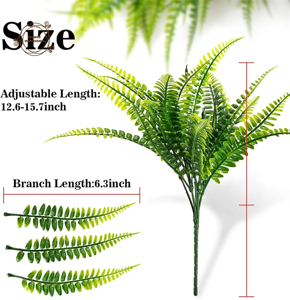 10PCS Artificial Hanging Fern Vine Garland – Wedding & Home Décor Artificial Greenery Garland Axl