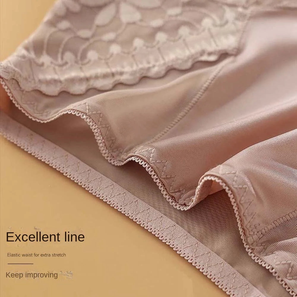 Women's Ice Silk High-Waist Lace Briefs | Smooth & Comfy Women's Silk Briefs Axl