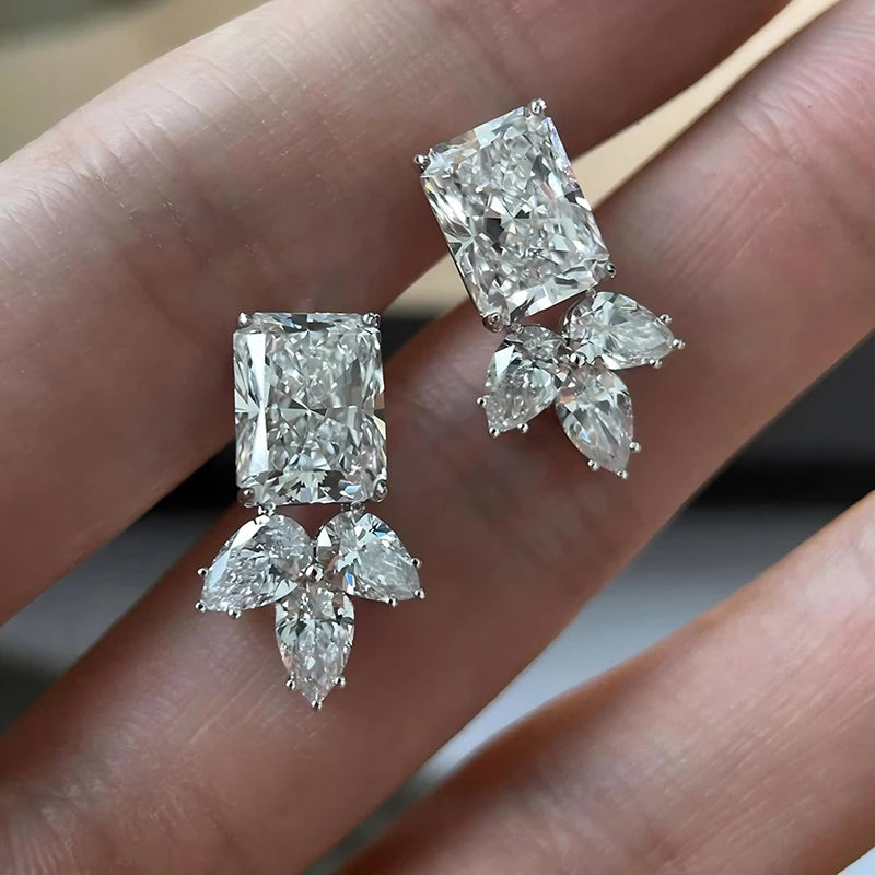 Huitan CZ Stud Earrings – Cubic Zirconia Geometric Party Jewelry CZ Stud Earrings Axl