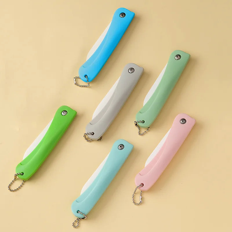 Folding Ceramic Fruit Knife – Portable Paring Knife with Sleeve Ceramic Paring Knife Axl