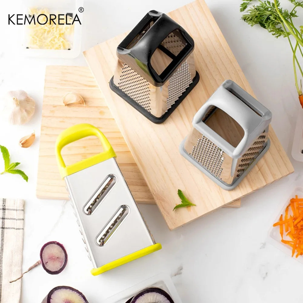 4-Sided Stainless Steel Box Grater – Cheese, Veg & Slicer Box Grater Axl