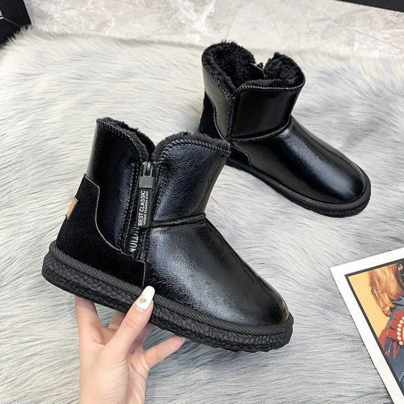 Women's Plush Ankle Snow Boots – Zip Winter Boots EU 34–48 Women's Snow Boots Axl black 38