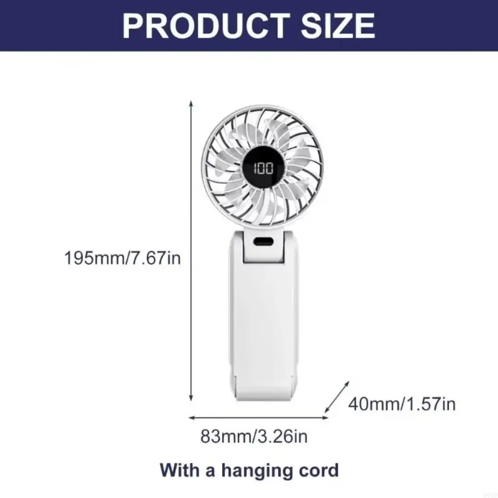 5-Speed USB Rechargeable Neck Hanging Portable Fan | Silent Neck Hanging Fan Axl
