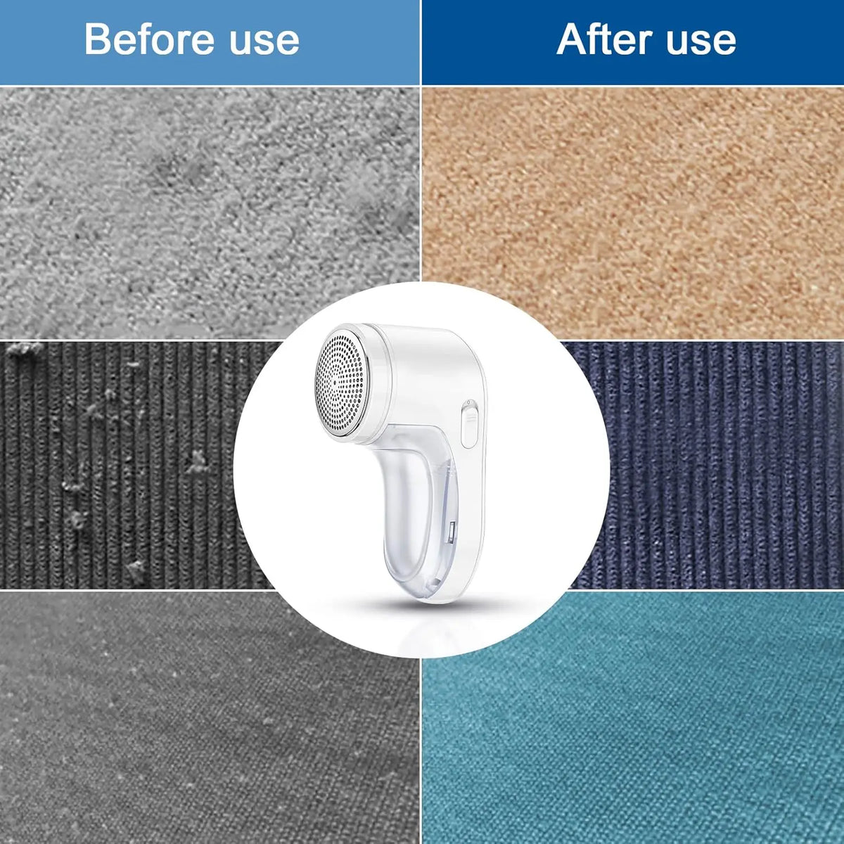 Rechargeable Fabric Shaver – Portable Lint Remover & Defuzzer Fabric Lint Shaver Axl