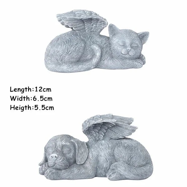 Resin Angel Dog & Cat Memorial Statue – Garden Home Decor Memorial Pet Statue Axl