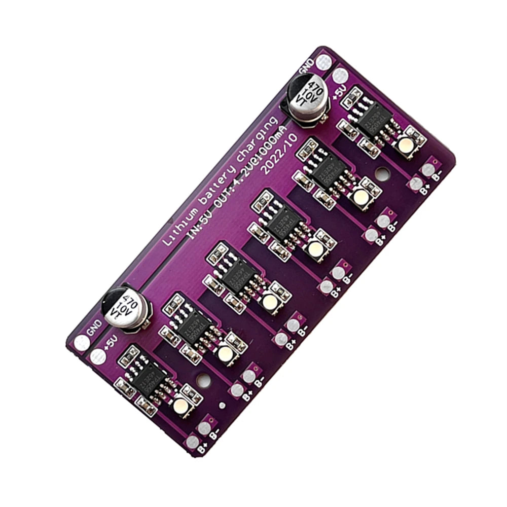 18650 Lithium Battery Charger Board 4056 – 6-Channel 5V 1A PCB Battery Charger Board Axl