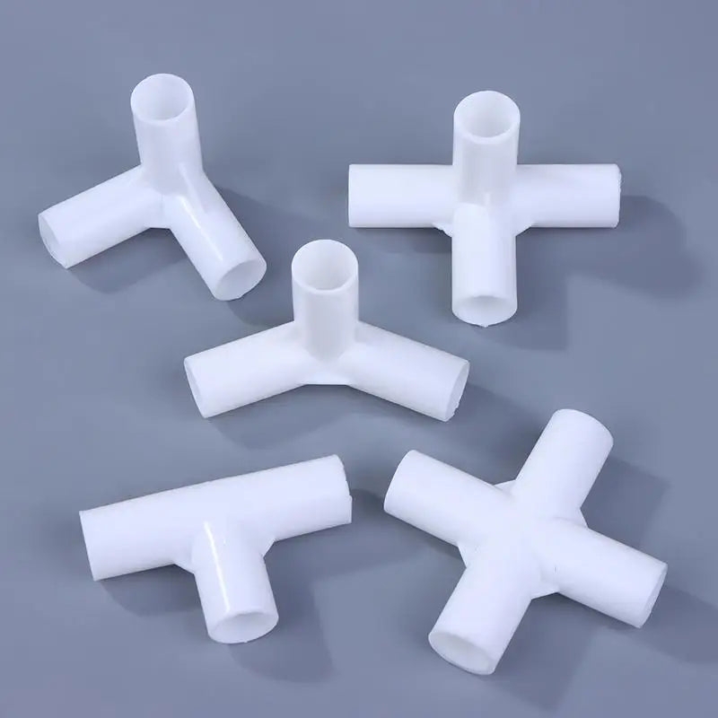 10PCS 12mm Plastic Pipe Connectors – Tee, Elbow & Cross Joints Pipe Connector Set Axl