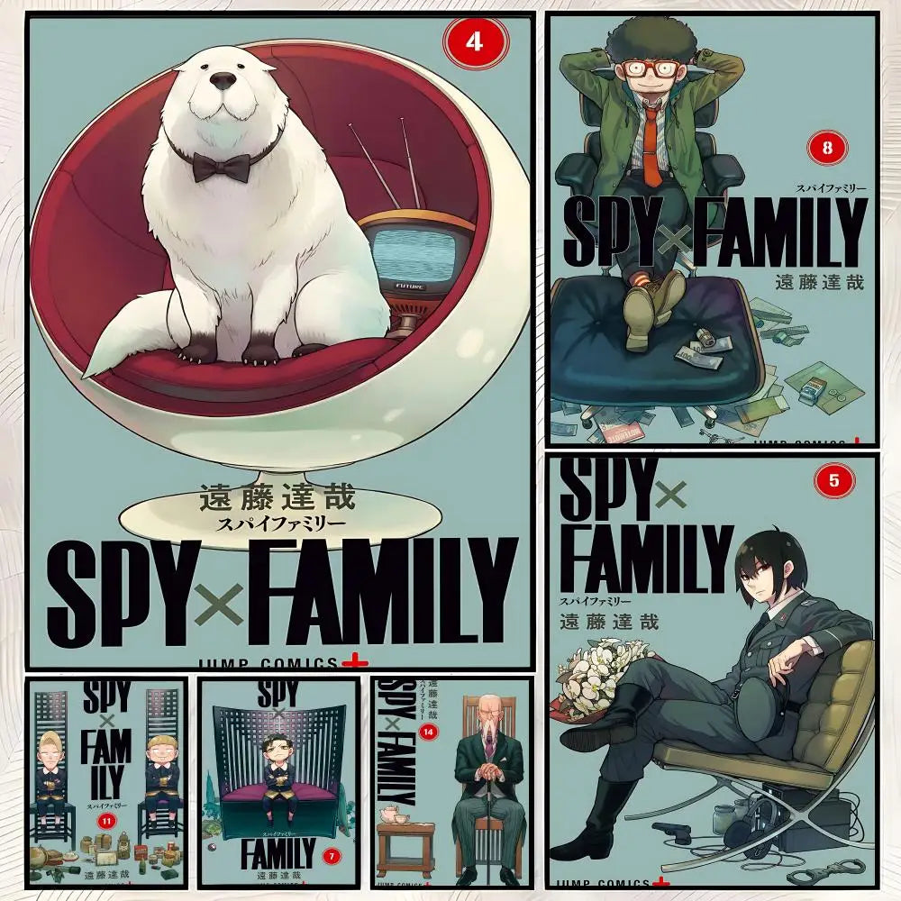 Spy x Family Anime Wall Poster – Self-Stick Waterproof HD Art Anime Wall Poster Axl