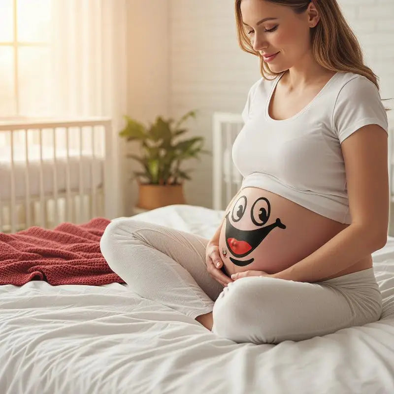 Maternity Belly Stickers 9pcs – Funny Pregnancy Bump Decals Pregnancy Photo Props Axl