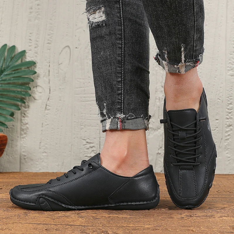 ZULIWAGN Men's Waterproof Anti-Slip Casual Loafers | Lace-Up Men's Casual Loafers Axl