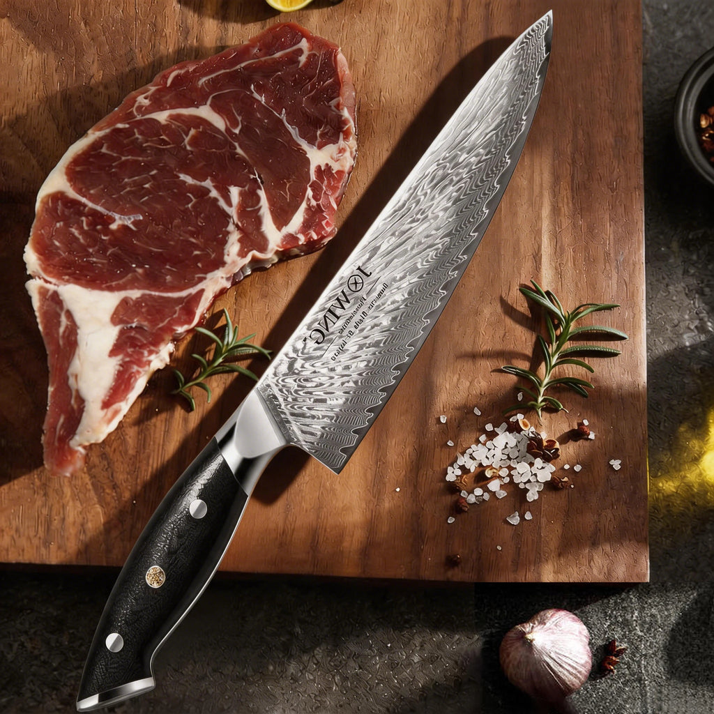 67-Layer Damascus Chef Knife VG10 Steel – 21cm Slicing Blade Damascus Chef Knife Axl