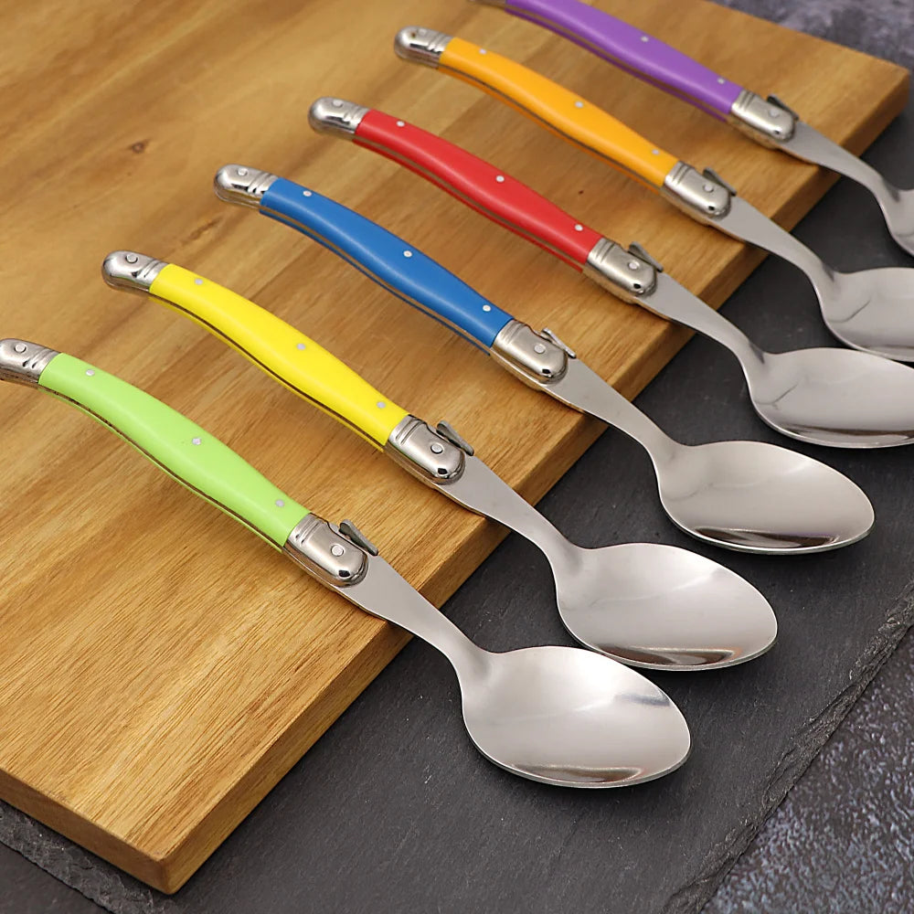 Laguiole Dinner Spoons Set of 6 – 8" Stainless Steel Tablespoons Dinner Spoon Set Axl
