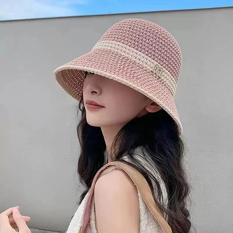 Women's Foldable Bucket Hat – UV Protection Summer Beach Hat Bucket Sun Hat Axl Pink