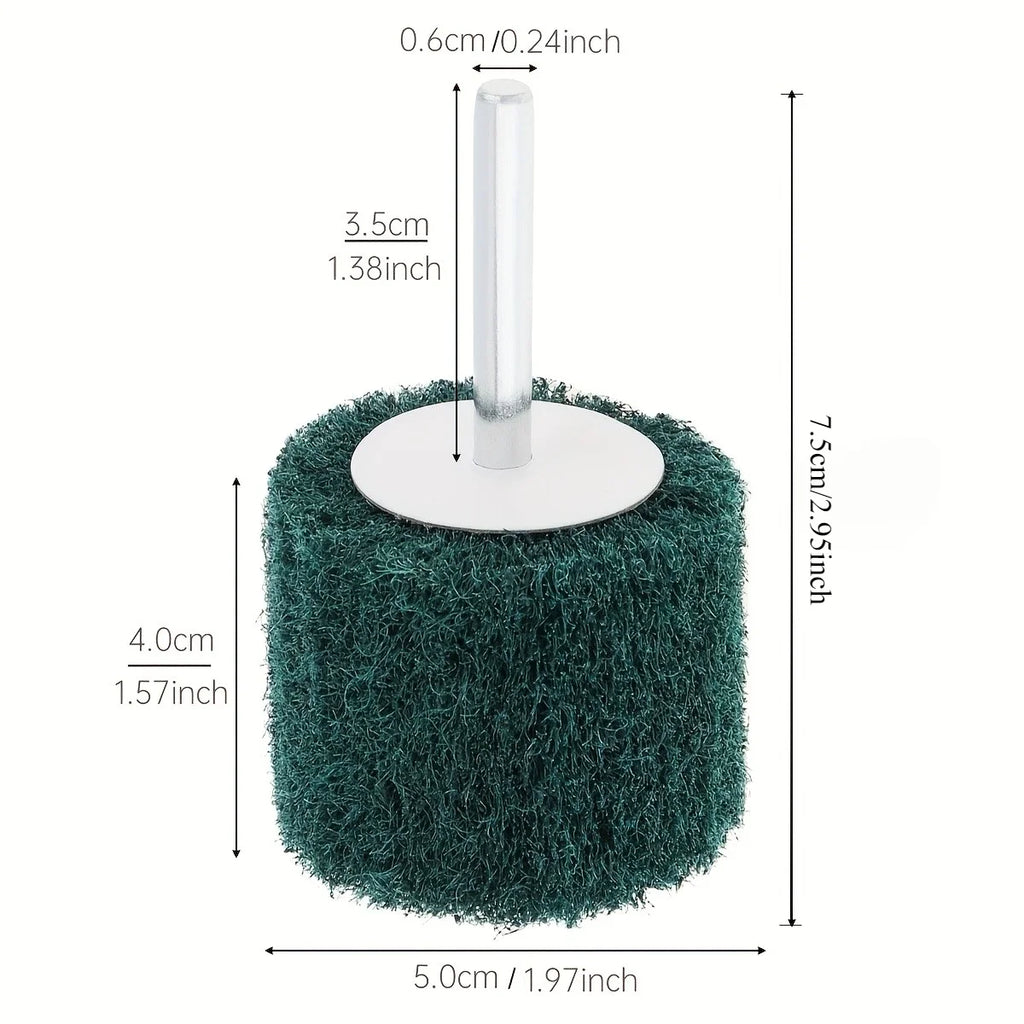 Drill-Mounted Flip Wheel Green Scouring Pad Polishing Brush Drill Polishing Brush Axl