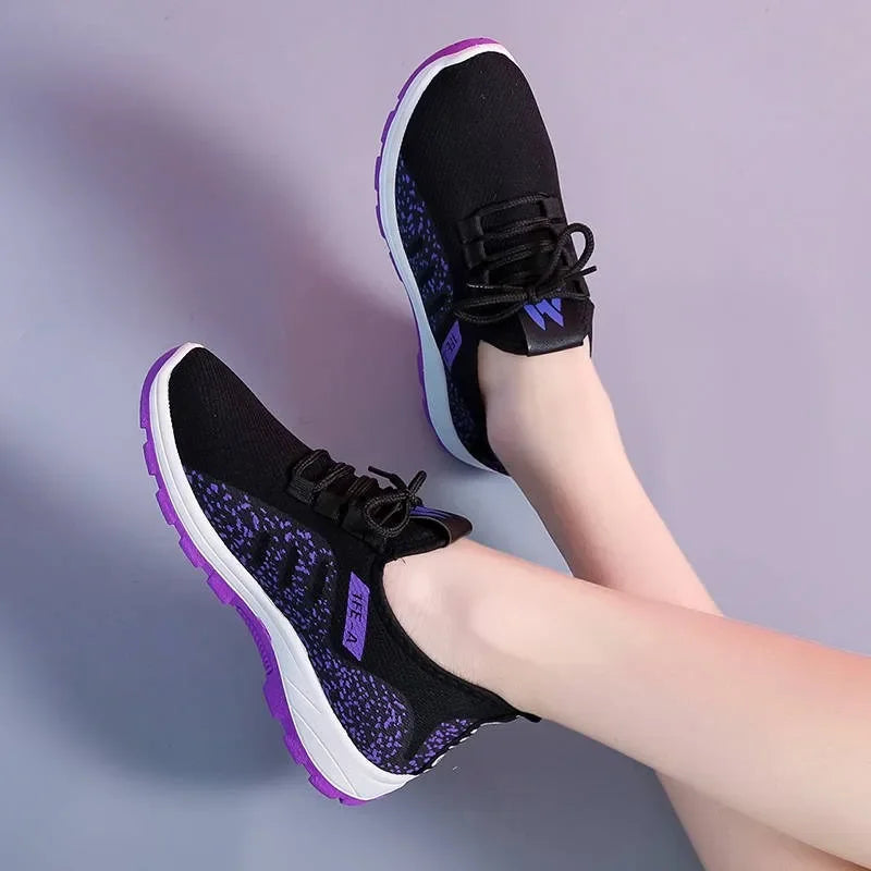 Women's Breathable Mesh Platform Sneakers | Lightweight Trainers Platform Sneakers Axl