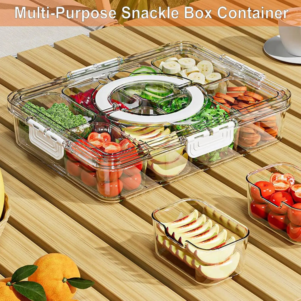 8-Grid Divided Plate with Lid – Fridge Food Storage Box Food Storage Container Axl