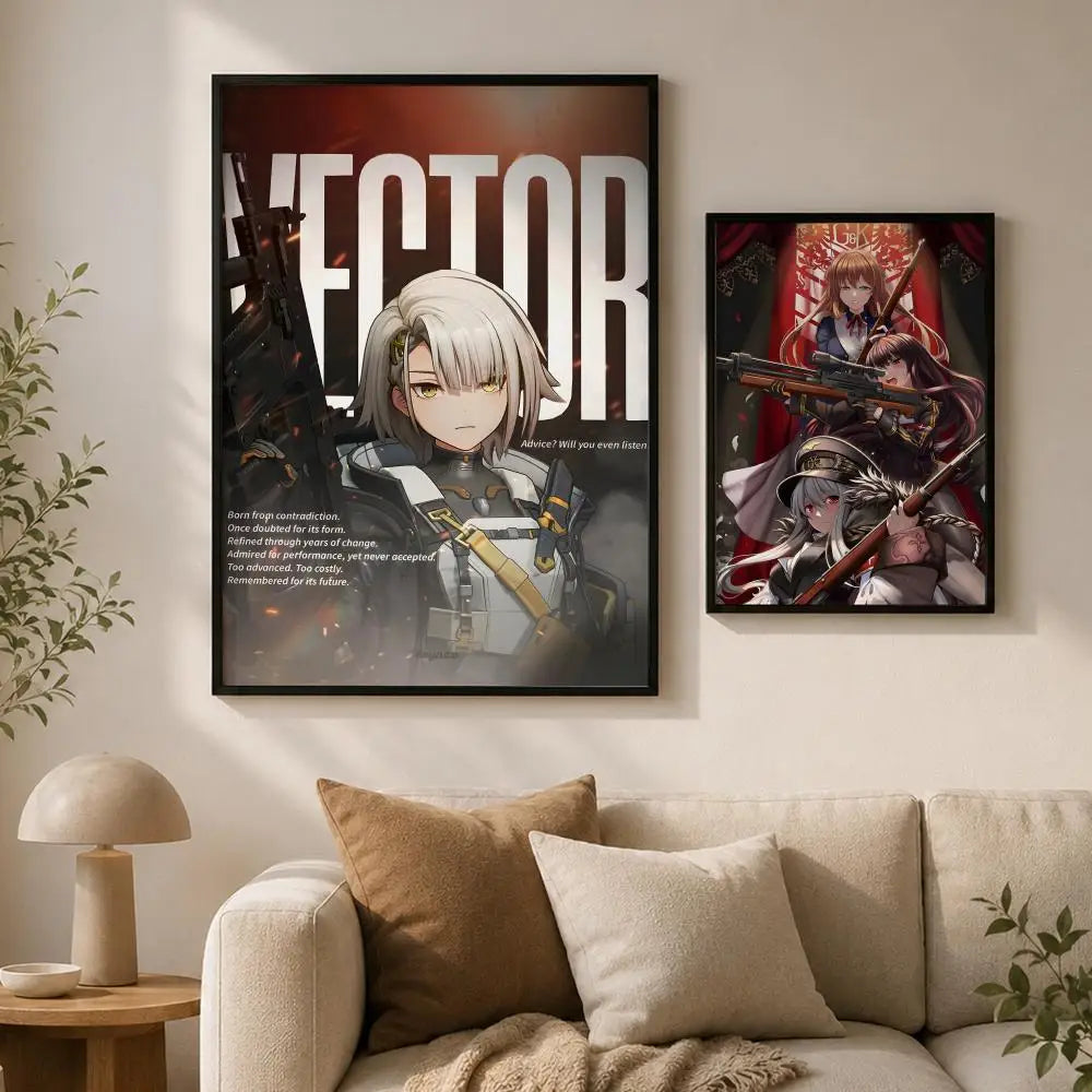 Girls' Frontline PVC Wall Poster – Peel & Stick HD Art Decor Wall Art Poster Axl