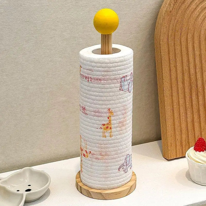 Wood Freestanding Tissue Roll Holder – No Drill, Anti-Slip Tissue Roll Holder Axl
