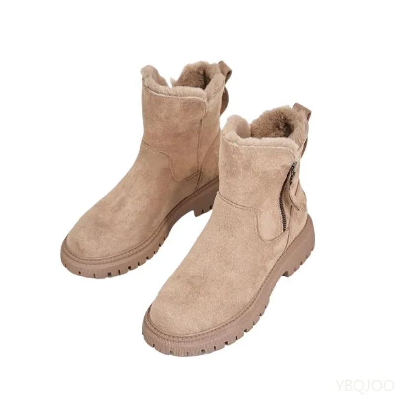 YBQJOO Women's Winter Snow Boots – Warm Anti-Slip Ankle Boot Women's Snow Boots Axl