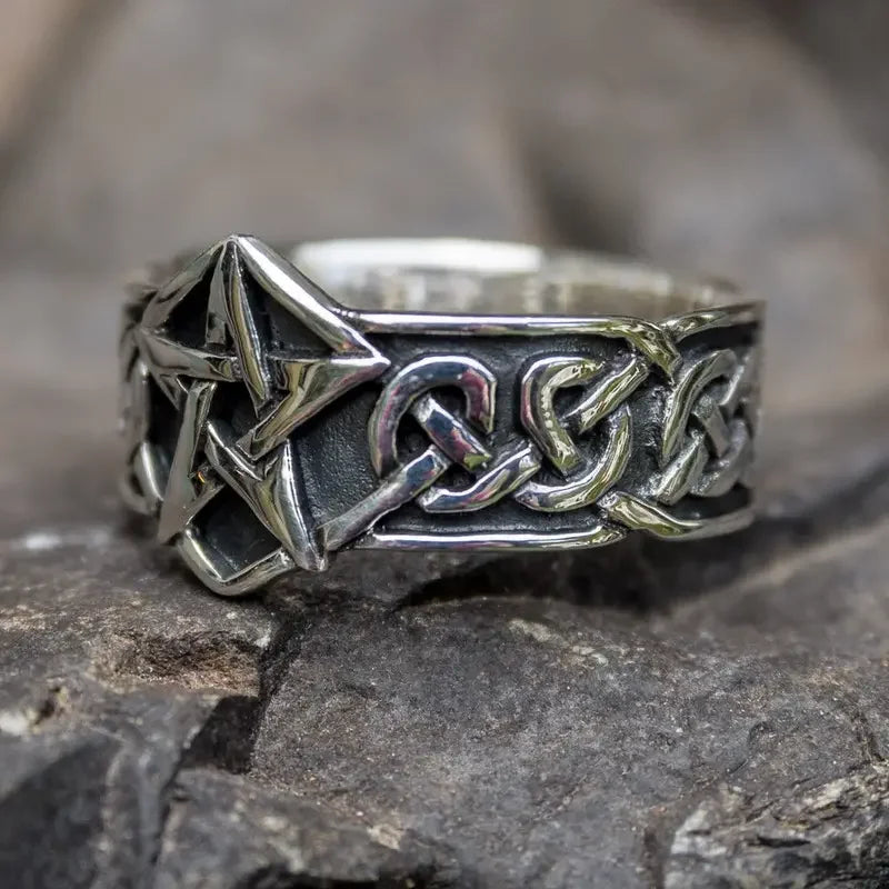 Huitan Retro Punk Star Ring – Vintage Rock Fashion Jewelry Fashion Ring Axl