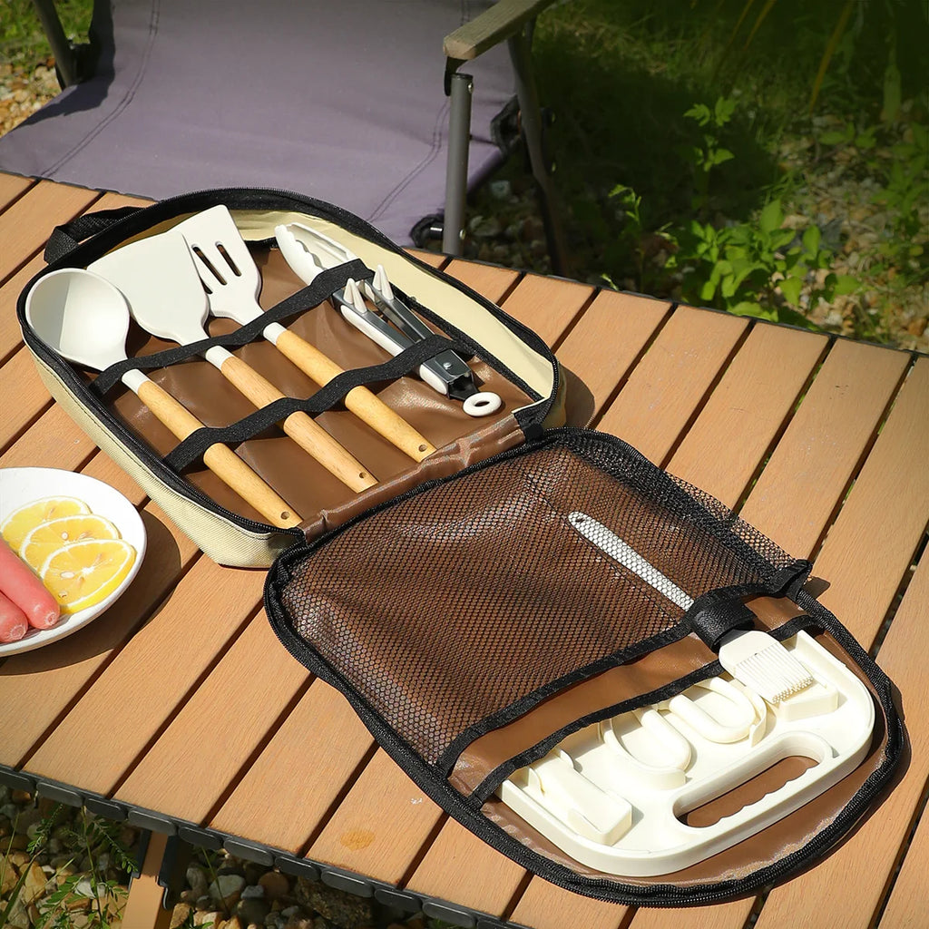 Portable Outdoor Picnic Set – Stainless Steel Knife & Cutting Board Outdoor Picnic Set Axl