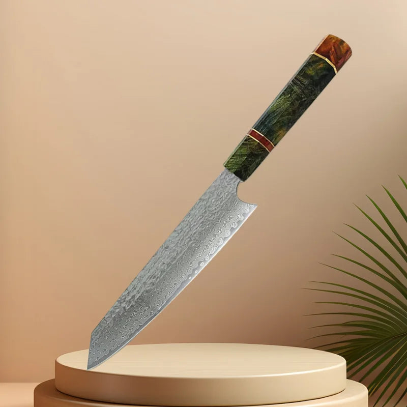 Damascus Nakiri Chef Knife – 67-Layer VG10 Steel | 8 Inch Damascus Chef Knife Axl 8 inch Chef Knife China Mainland
