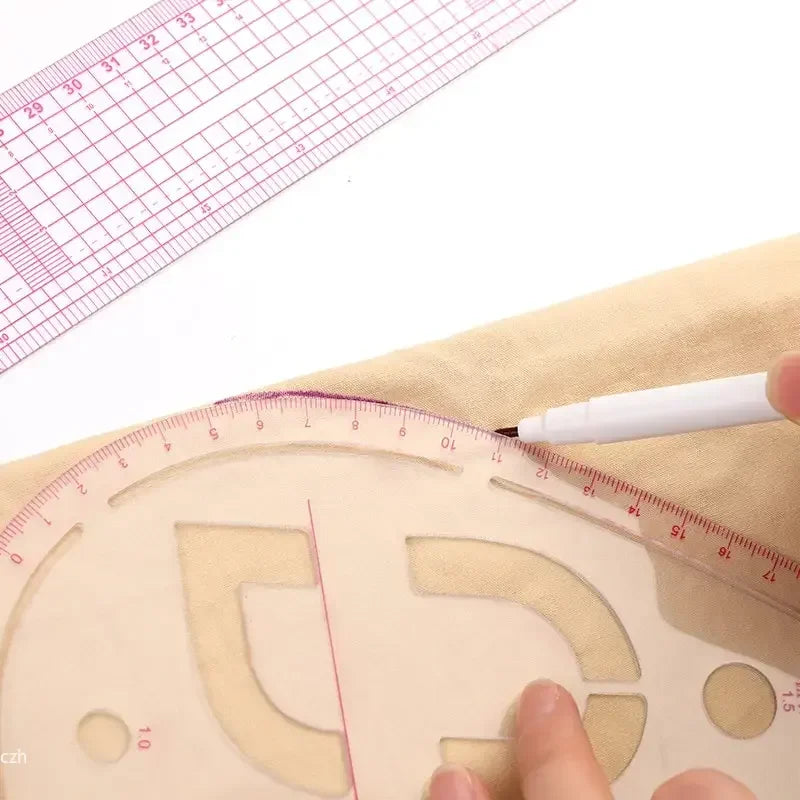 6-Piece French Curve Ruler Set for Sewing & Pattern Drafting Sewing Ruler Set Axl