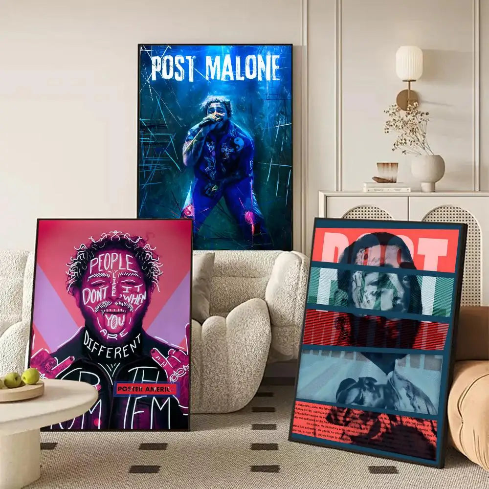 Post Malone Canvas Wall Art Poster – Unframed Home Decor Canvas Wall Art Axl