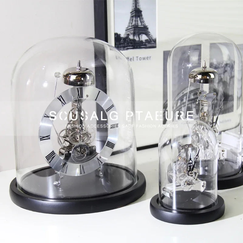 Luxury Mechanic Metal Desk Clock | Nordic Geometric Decor Decorative Desk Clock Axl