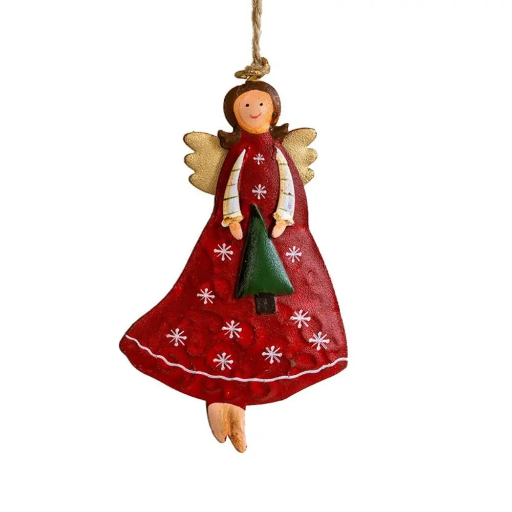 Wrought Iron Christmas Hanging Ornaments – Angel & Santa Christmas Ornament Axl 1-A