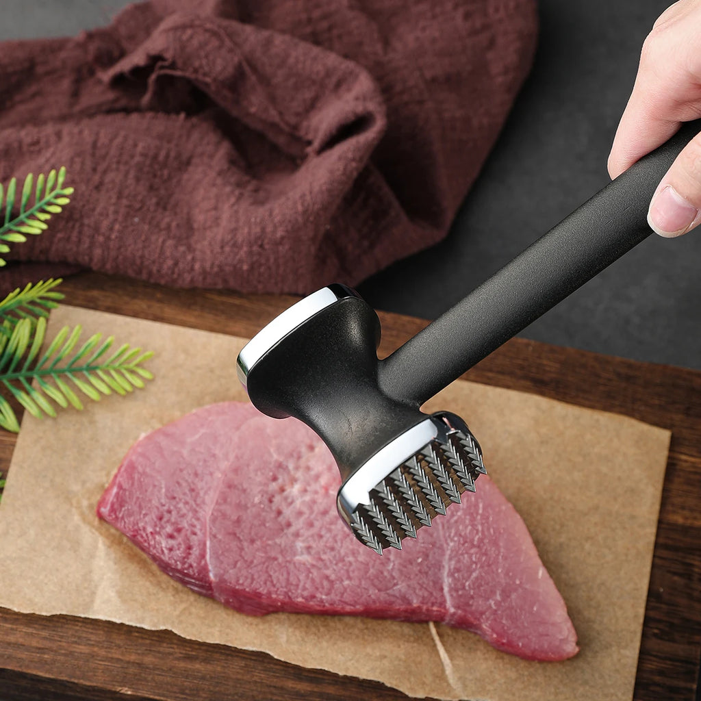Double-Sided Zinc Alloy Meat Tenderizer Mallet | Ergonomic Meat Tenderizer Mallet Axl