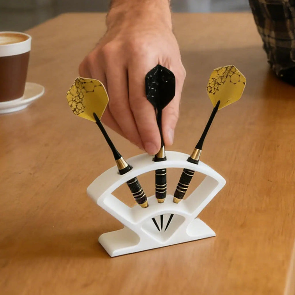 Tabletop Dart Organizer Stand – Vertical 3-Dart Display Rack Dart Storage Stand Axl